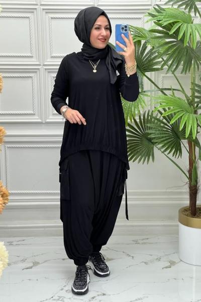 1308 Tunik Takım Siyah