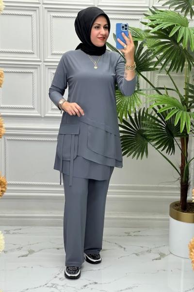 14455 Tunik Takım Gri