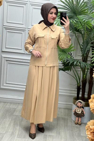 6109B Tunik Takım Camel